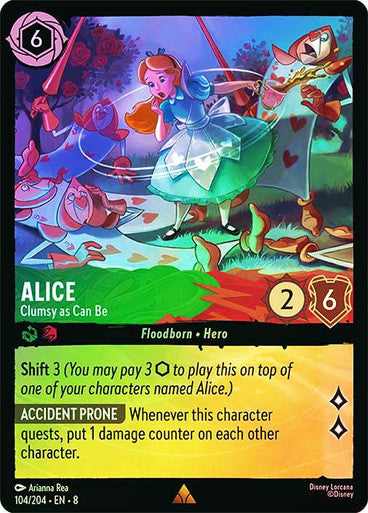 Reign Of Jafar - 104/204 - Alice - Clumsy as Can Be - Foil