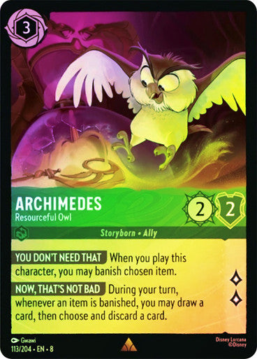 Reign Of Jafar - 113/204 - Archimedes - Resourceful Owl - Foil