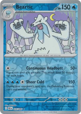 Black Bolt - 026/086 - Beartic - Reverse Holo