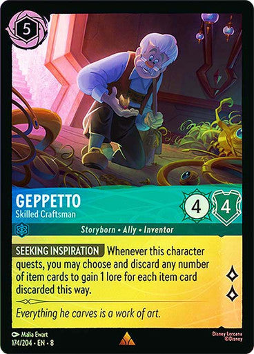 Reign Of Jafar - 174/204 - Geppetto - Skilled Craftsman - Foil