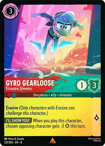 Reign Of Jafar - 123/204 - Gyro Gearloose - Eccentric Inventor - Foil