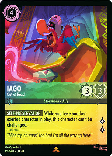 Reign Of Jafar - 195/204 - Iago - Out of Reach - Foil