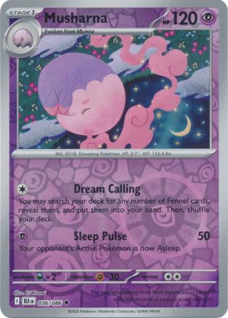 musharna pokemon card Black Bolt - 036/086 - Musharna