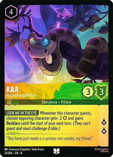 Reign Of Jafar - 021/204 - Kaa - Hypnotizing Python - Foil