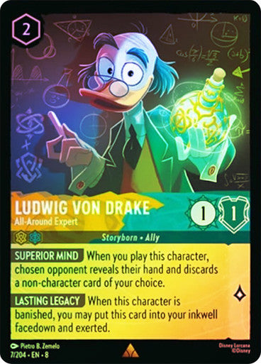 Reign Of Jafar - 007/204 - Ludwig von Drake - All‐Around Expert - Foil