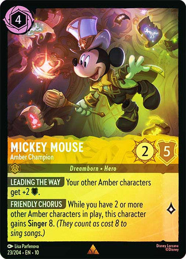 Whispers in the Well - 023/204 - Mickey Mouse - Amber Champion - Foil