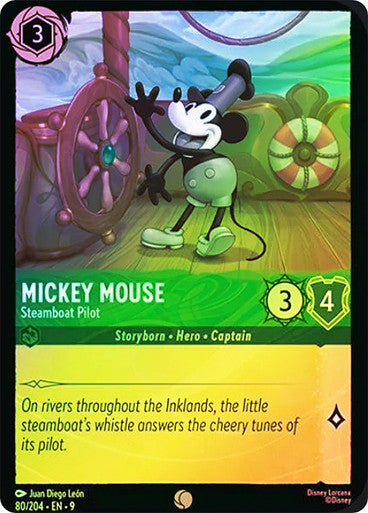 Fabled - 080/204 - Mickey Mouse - Steamboat Pilot - Foil