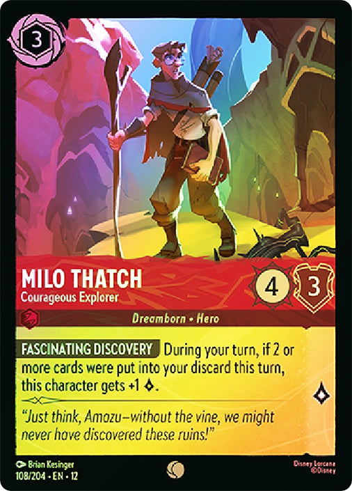 Wilds Unknown - 108/204 - Milo Thatch - Courageous Explorer - Foil