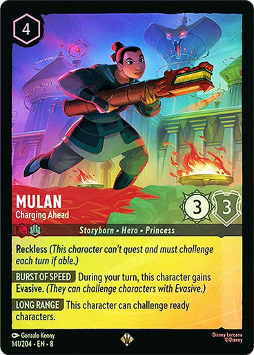 Reign Of Jafar - 141/204 - Mulan - Charging Ahead - Foil