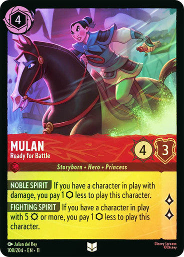 Winterspell - 108/204 - Mulan - Ready for Battle - Foil