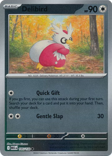 Mega Evolution - 105/132 - Delibird - Reverse Holo