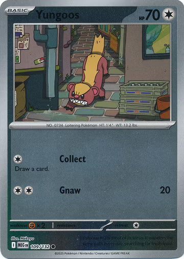 Mega Evolution - 109/132 - Yungoos - Reverse Holo