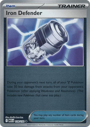 Mega Evolution - 118/132 - Iron Defender - Reverse Holo