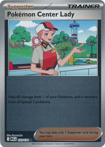 Mega Evolution - 123/132 - Pokémon Center Lady - Reverse Holo