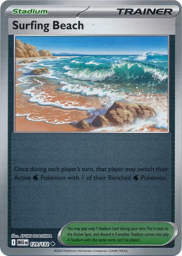 Mega Evolution - 129/132 - Surfing Beach - Reverse Holo
