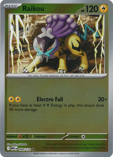 Mega Evolution - 048/132 - Raikou - Reverse Holo