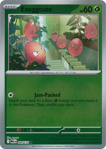1995 exeggcute pokemon card value Mega Evolution - 004/132 - Exeggcute