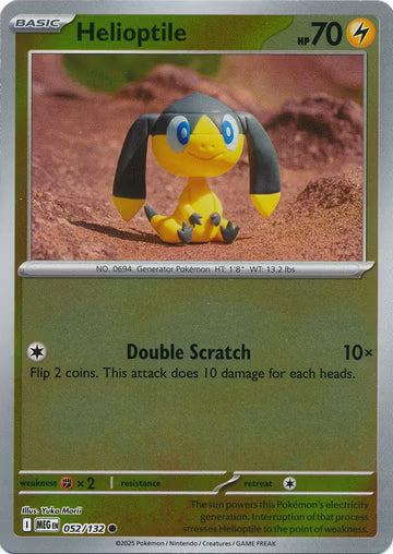Mega Evolution - 052/132 - Helioptile - Reverse Holo
