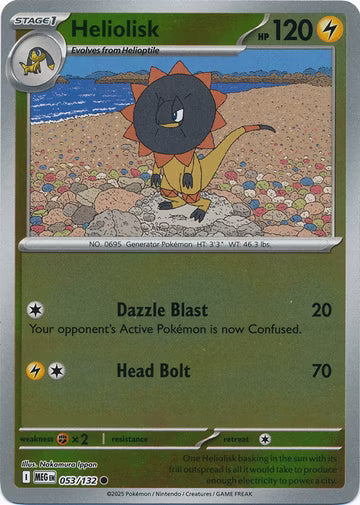 Mega Evolution - 053/132 - Heliolisk - Reverse Holo