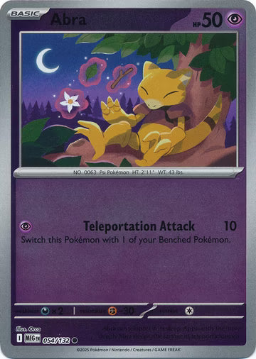 Mega Evolution - 054/132 - Abra - Reverse Holo