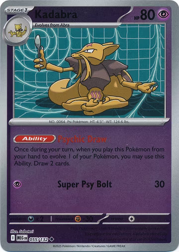 Mega Evolution - 055/132 - Kadabra - Reverse Holo