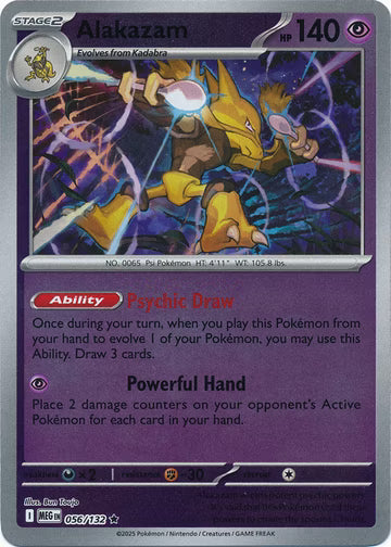 Mega Evolution - 056/132 - Alakazam - Reverse Holo