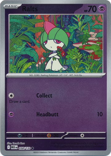 Mega Evolution - 058/132 - Ralts - Reverse Holo