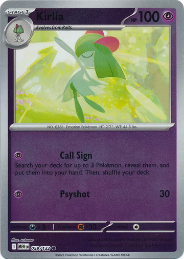 Mega Evolution - 059/132 - Kirlia - Reverse Holo