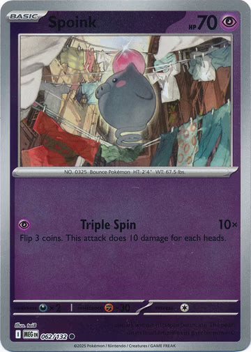 Mega Evolution - 062/132 - Spoink - Reverse Holo