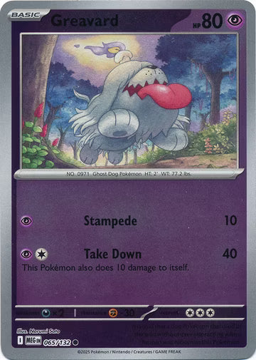 Mega Evolution - 065/132 - Greavard - Reverse Holo