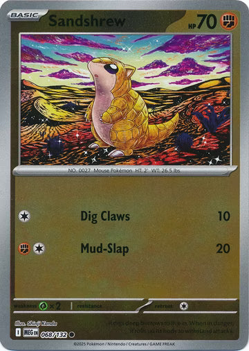 Mega Evolution - 068/132 - Sandshrew - Reverse Holo