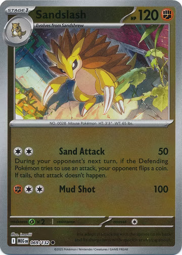 Mega Evolution - 069/132 - Sandslash - Reverse Holo