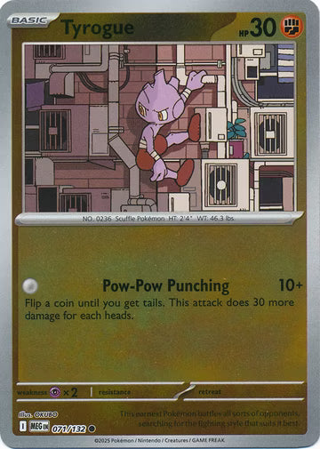 Mega Evolution - 071/132 - Tyrogue - Reverse Holo