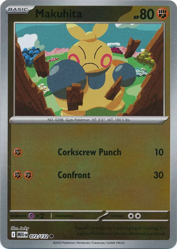 Mega Evolution - 072/132 - Makuhita - Reverse Holo