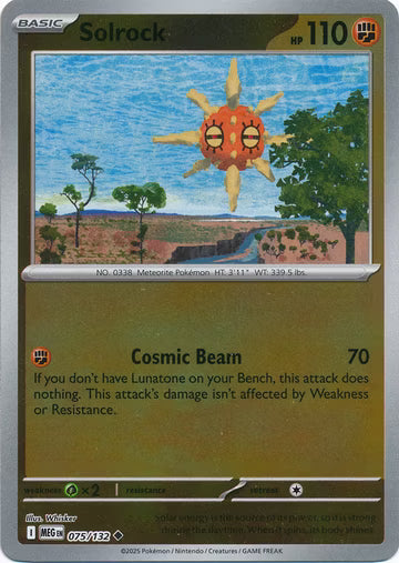 Mega Evolution - 075/132 - Solrock - Reverse Holo