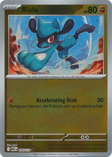 Mega Evolution - 076/132 - Riolu - Reverse Holo