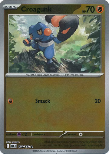 Mega Evolution - 078/132 - Croagunk - Reverse Holo