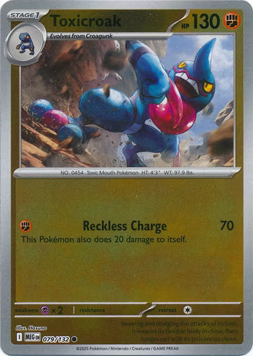 Mega Evolution - 079/132 - Toxicroak - Reverse Holo