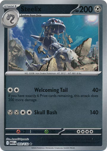steelix pokemon card holographic Mega Evolution - 093/132 - Steelix