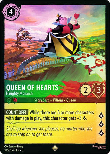 Reign Of Jafar - 105/204 - Queen of Hearts - Haughty Monarch - Foil