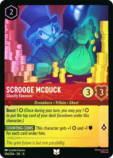 Winterspell - 104/204 - Scrooge McDuck - Ghostly Ebenezer - Foil