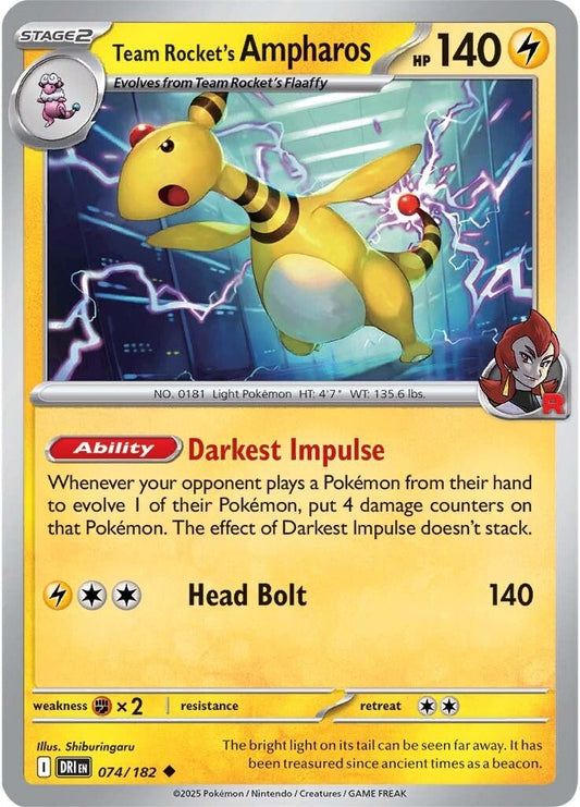 Destined Rivals - 074/182 - Team Rocket’s Ampharos