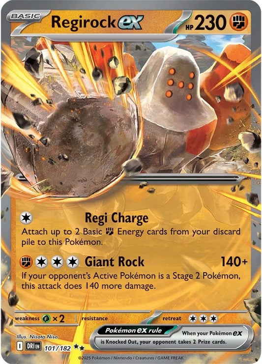 Destined Rivals - 101/182 - Regirock ex