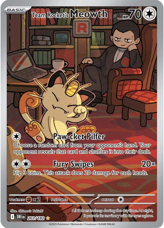 Destined Rivals - 203/182 - Team Rocket’s Meowth