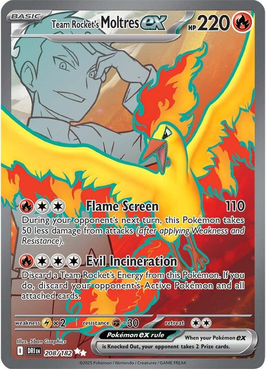 Destined Rivals - 208/182 - Team Rocket's Moltres ex