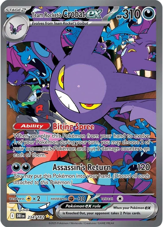 Destined Rivals - 234/182 - Team Rocket's Crobat ex