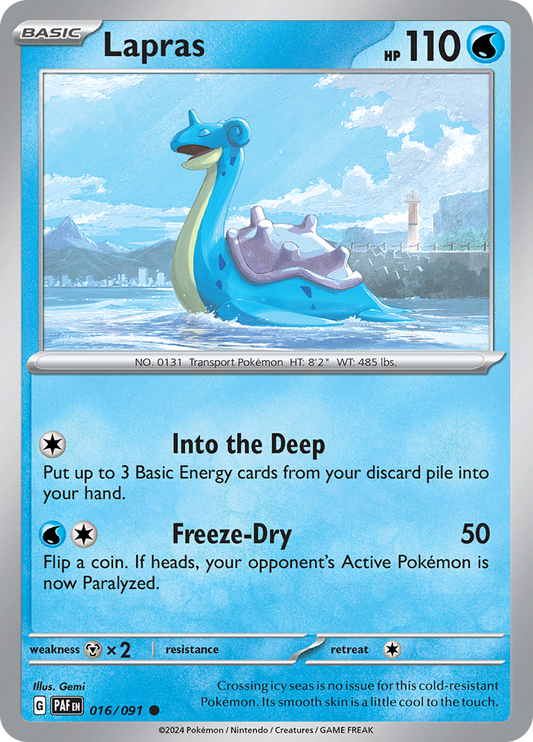Paldean Fates - 016/091 - Lapras