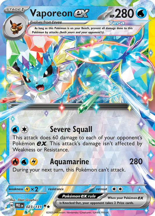 Prismatic Evolutions - 023/131 - Vaporeon ex