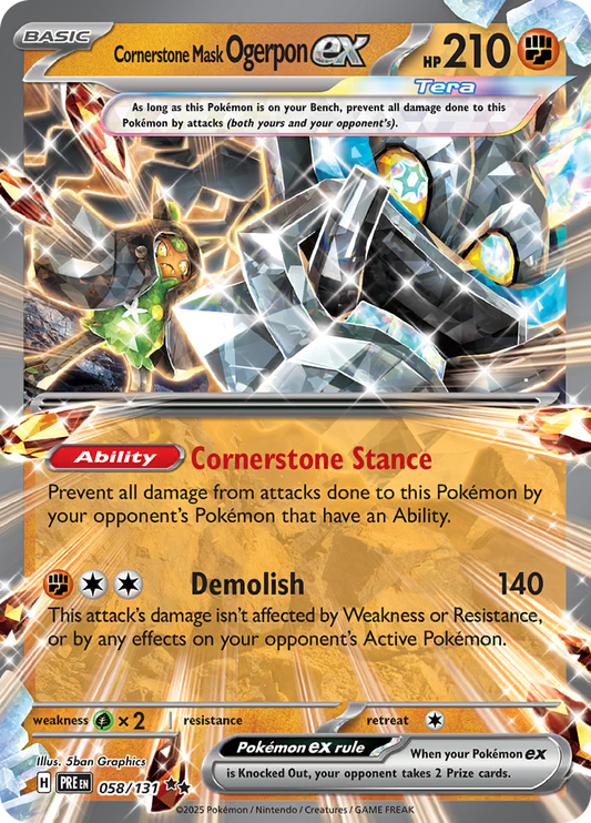 Prismatic Evolutions - 058/131 - Cornerstone Mask Ogerpon ex