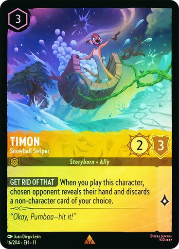 Winterspell - 016/204 - Timon - Snowball Swiper - Foil